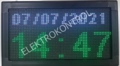 DT2137RGB5   Renkli Saat, Derece, Nem, Yazı Paneli