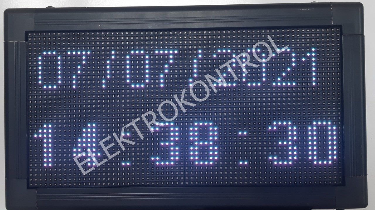 DT2137RGB5   Renkli Saat, Derece, Nem, Yazı Paneli