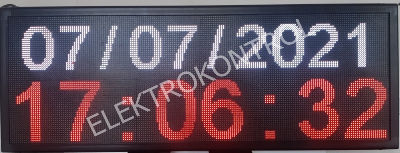 37 cm x 101 cm Renkli Saat Derece ve Bilgi Paneli